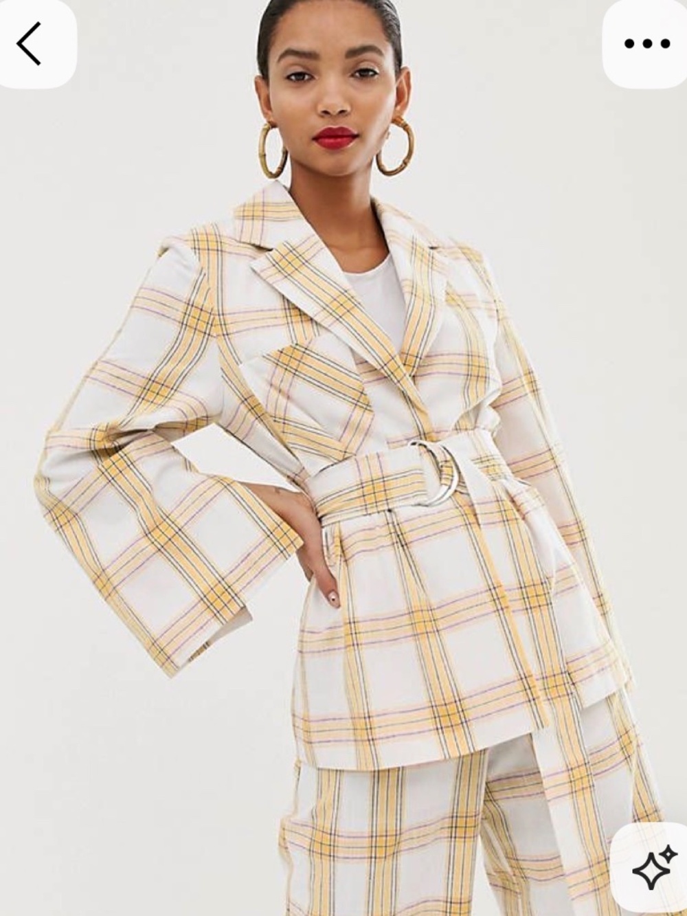 Academia Clueless aesthetic NWT Rare 2019 ASOS Plaid Blazer Deadstock Sz 4